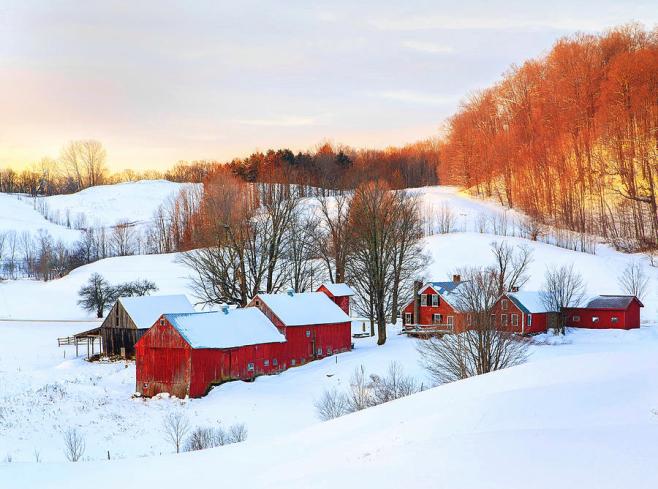 Vermont Farm In Winter
